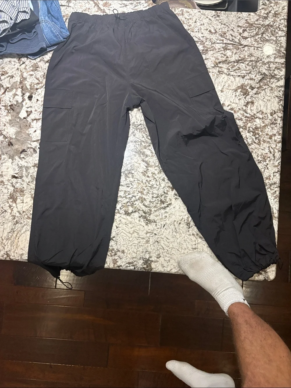 Women’s Black Cargo Windbreaker Pants